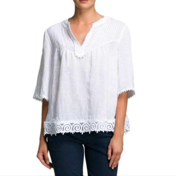 Italy 0039 Linen V-neck Tunic - XS - Picture 10 of 11